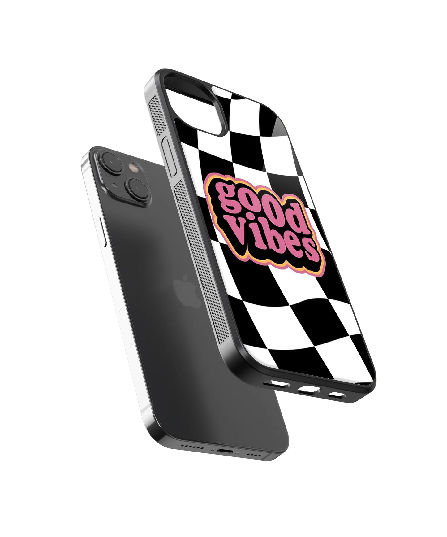 Good Vibes Checkered Case | Glass Case