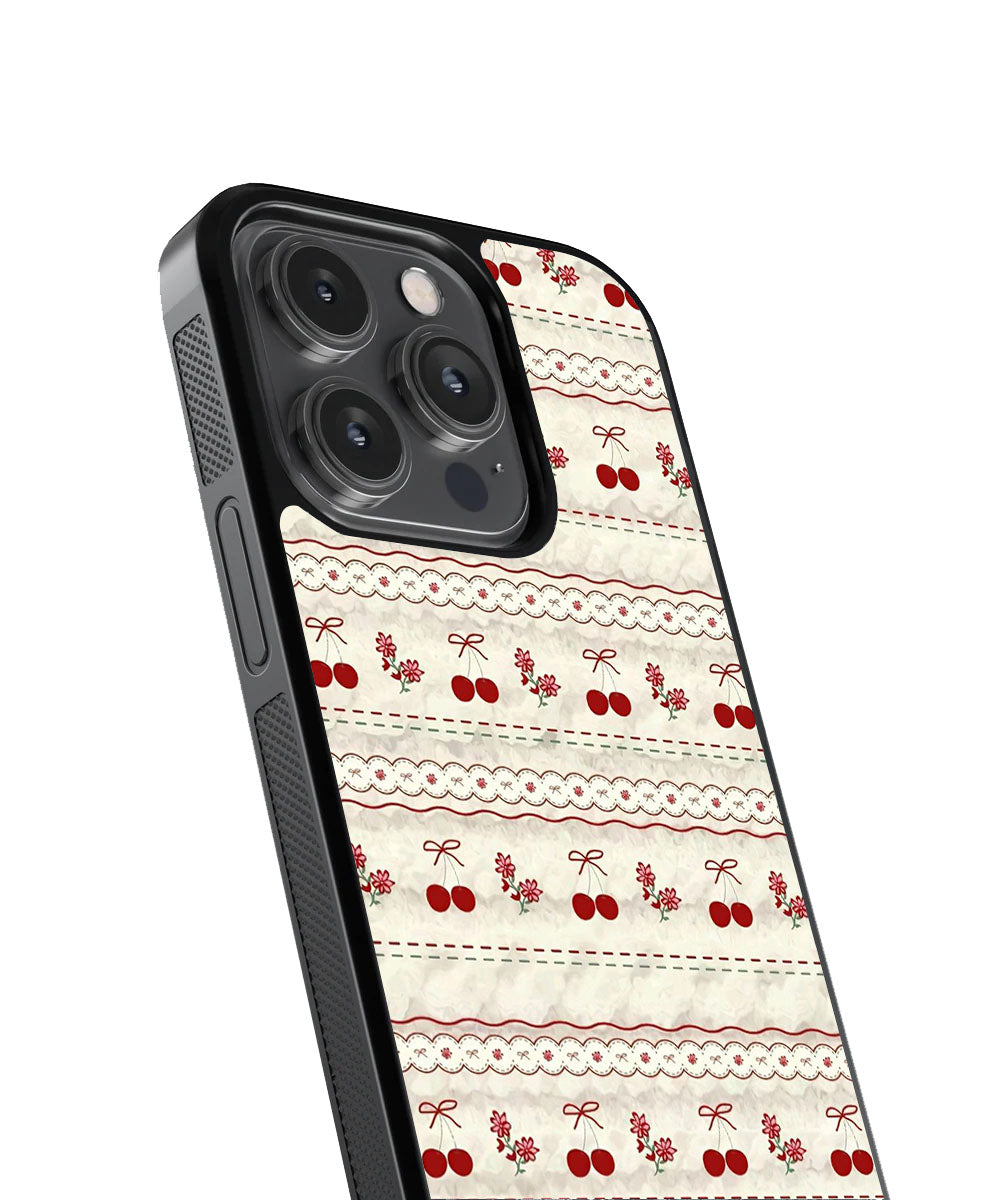 Cherry Embroidery Case | Glass Case