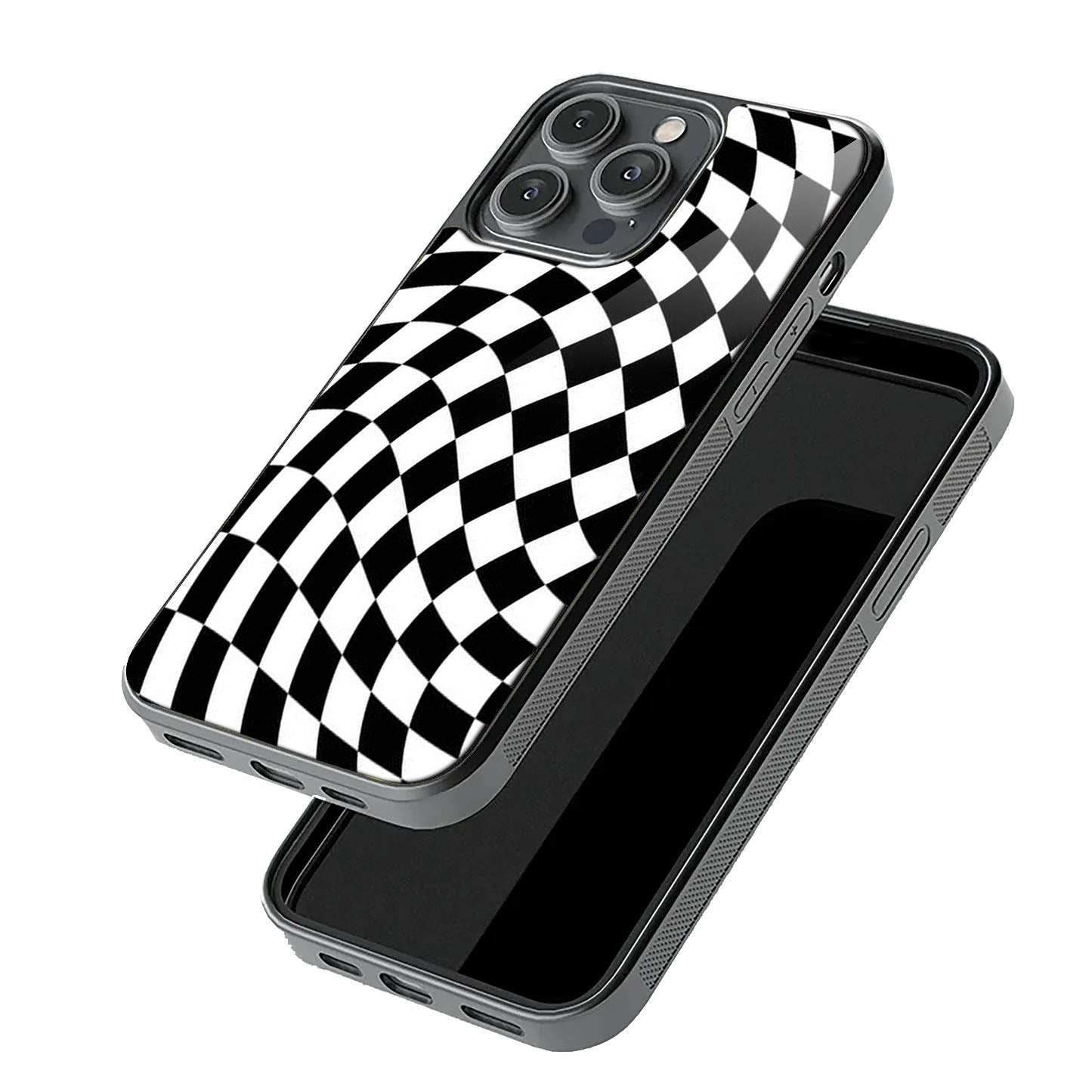 Wavy Checkered Case | Glass Case