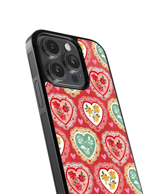 Rose Embroidery Bow Case | Glass Case