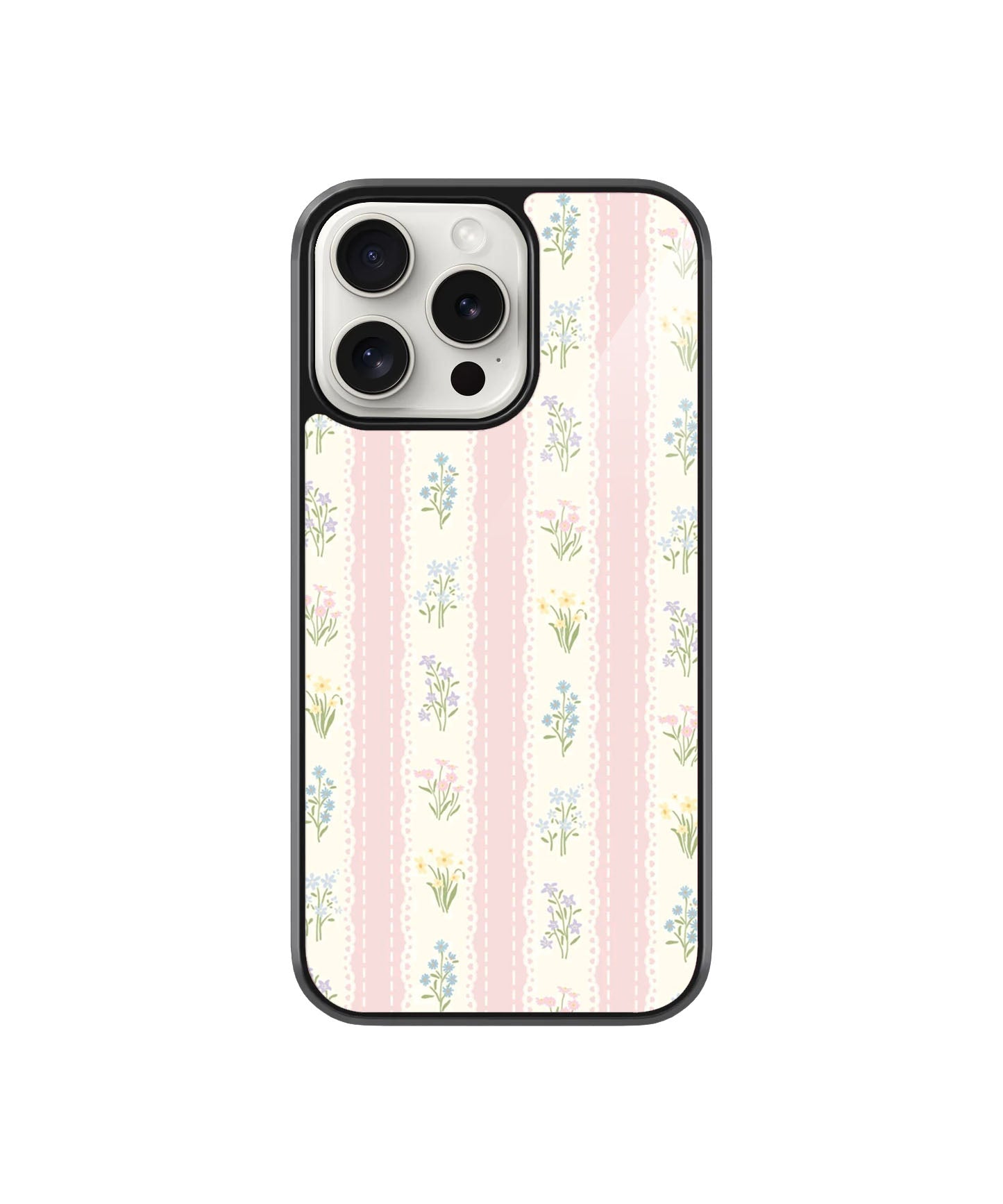 Pastel Embroidery Case | Glass Case