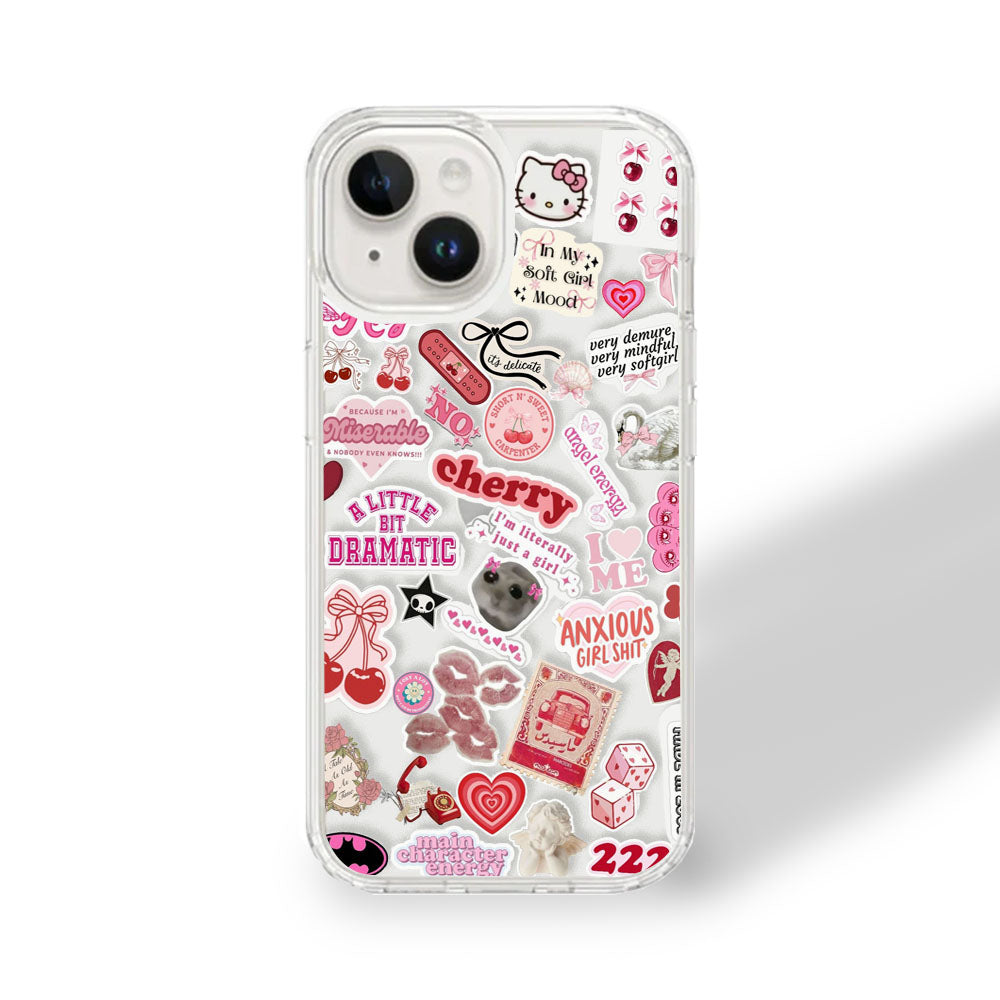 Cherry stickers Clear Case | Silicone Case