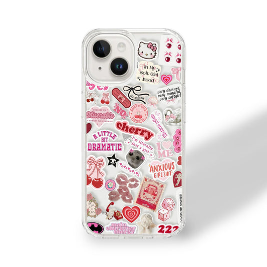 Cherry stickers Clear Case | Silicone Case