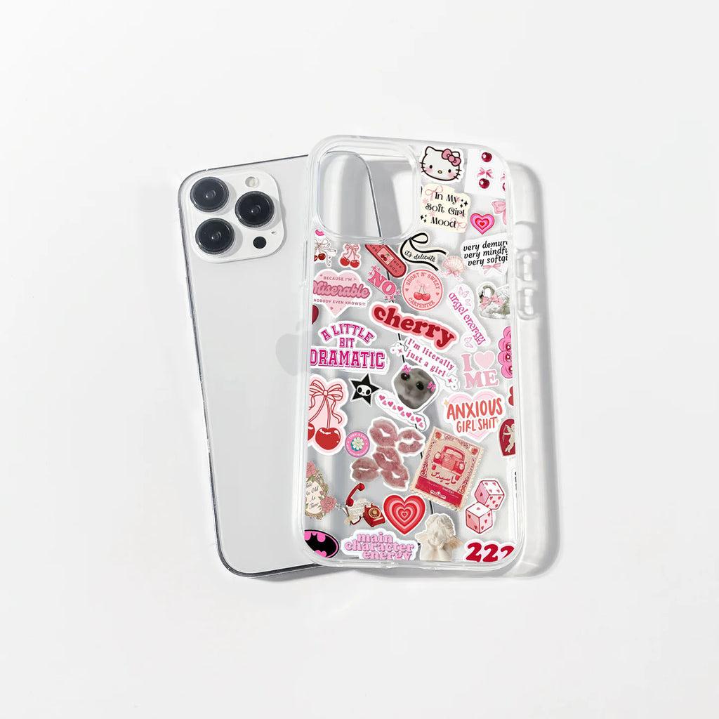 Cherry stickers Clear Case | Silicone Case