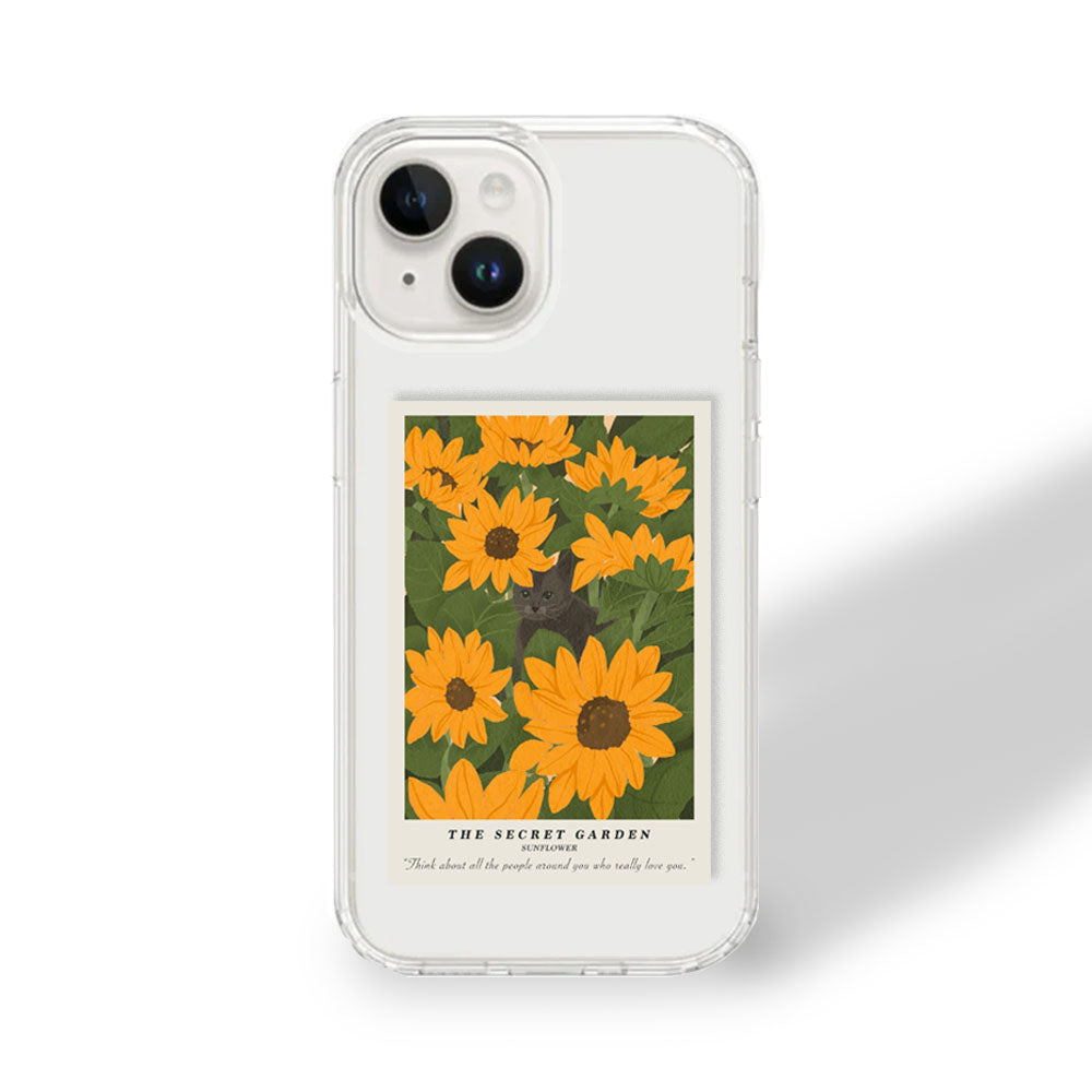 Sunflower Polaroid Clear Case | Silicone Case
