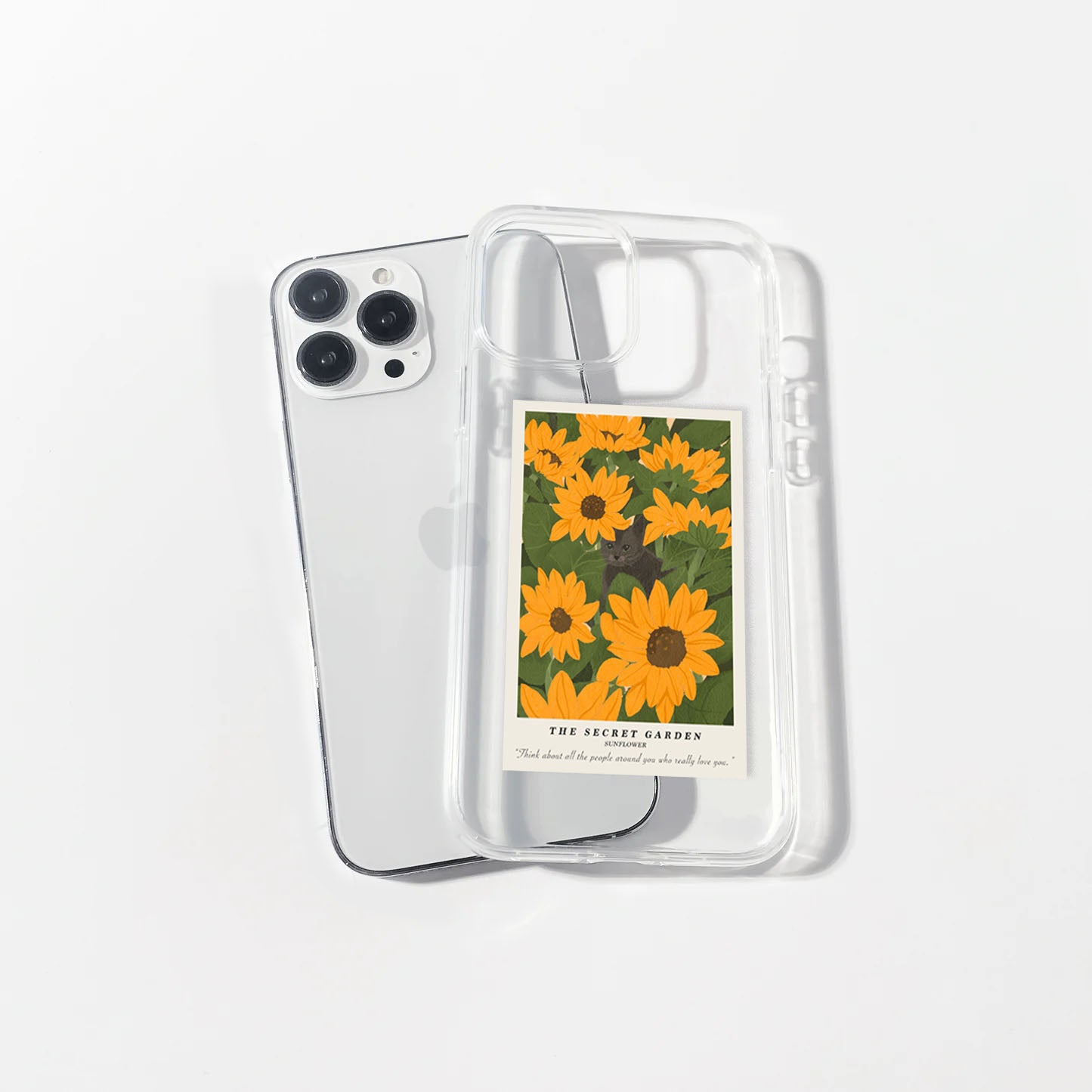 Sunflower Polaroid Clear Case | Silicone Case