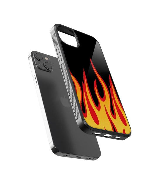 Y2K Retro Hot Flames Case | Glass Case