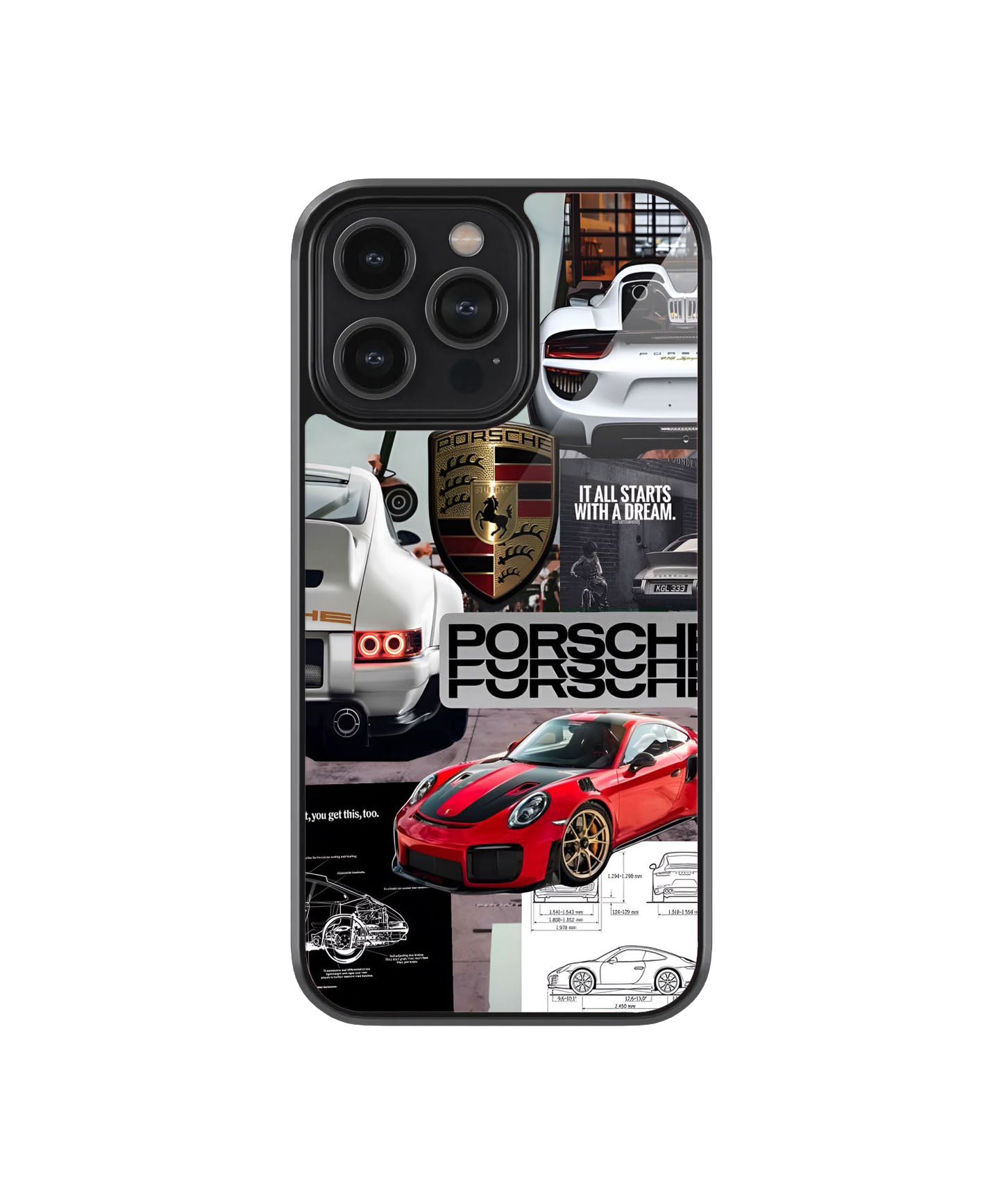 Red Porsche Case | Glass Case