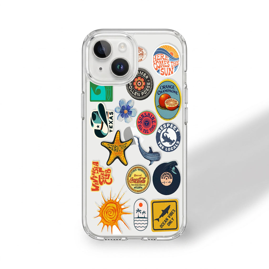 Ocean Vibes Stickers Case | Silicone Case
