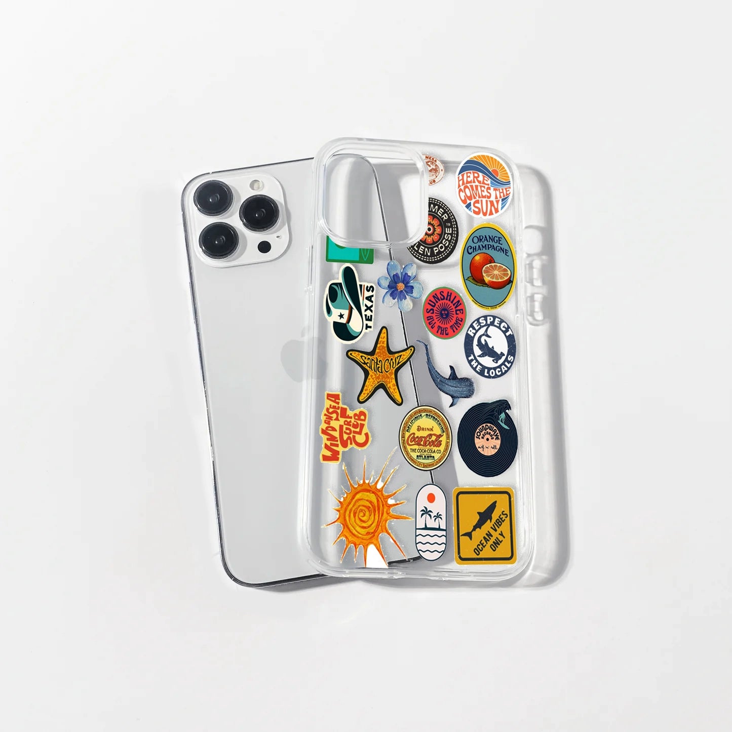 Ocean Vibes Stickers Case | Silicone Case