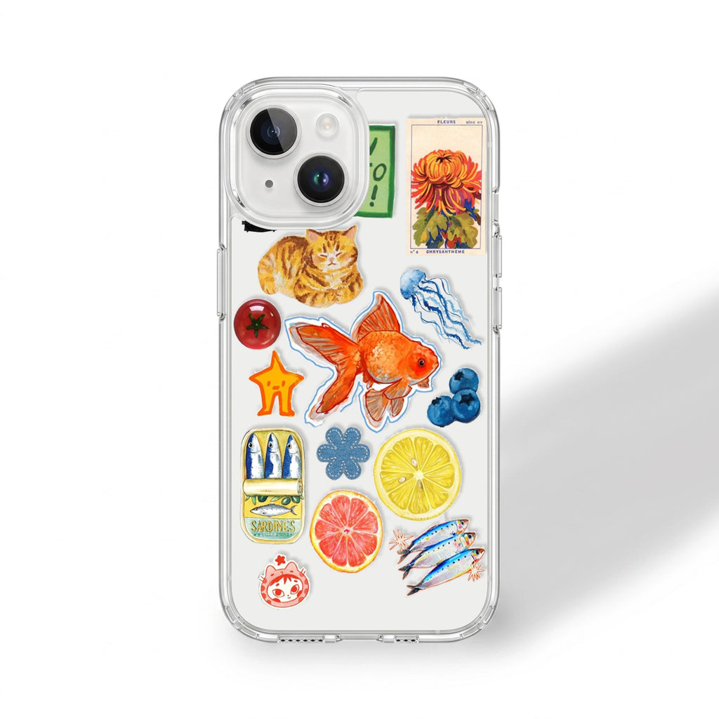 Gold Fish  Stickers Case | Silicone Case