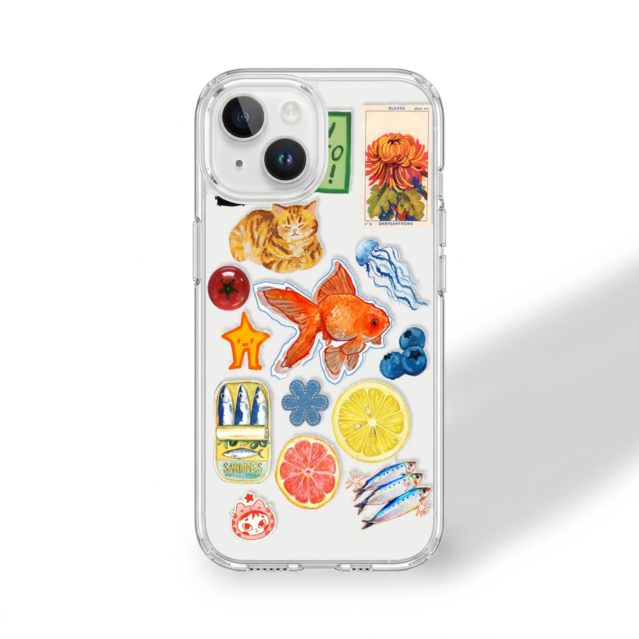 Gold Fish  Stickers Case | Silicone Case