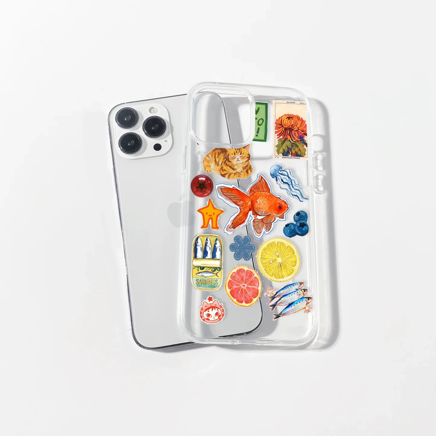 Gold Fish  Stickers Case | Silicone Case