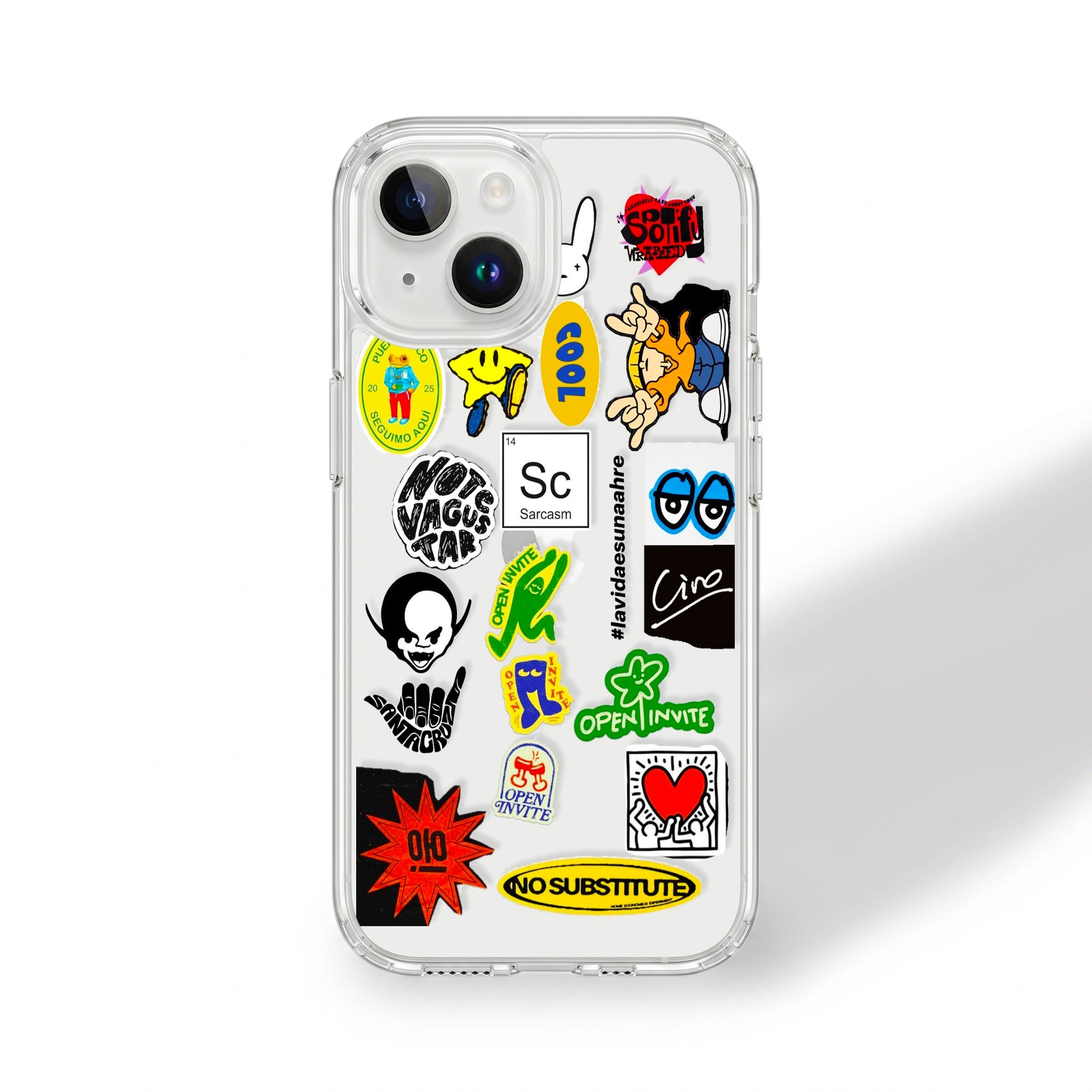 Cartoons Stickers Case | Silicone Case