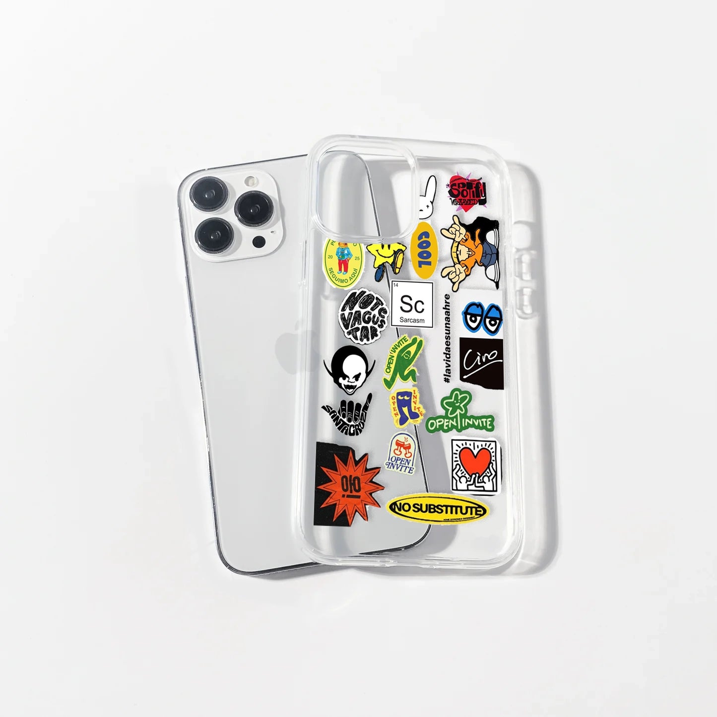 Cartoons Stickers Case | Silicone Case