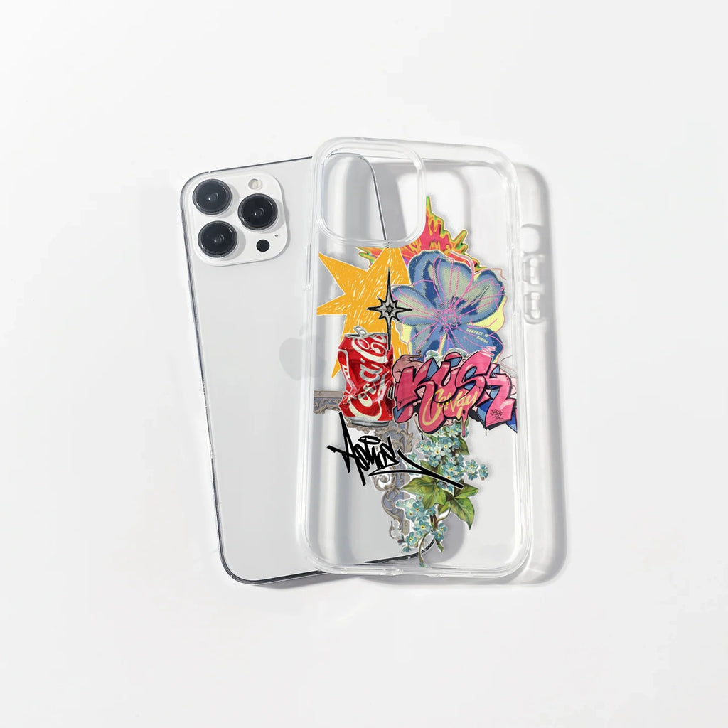 Flower Stickers Case | Silicone Case