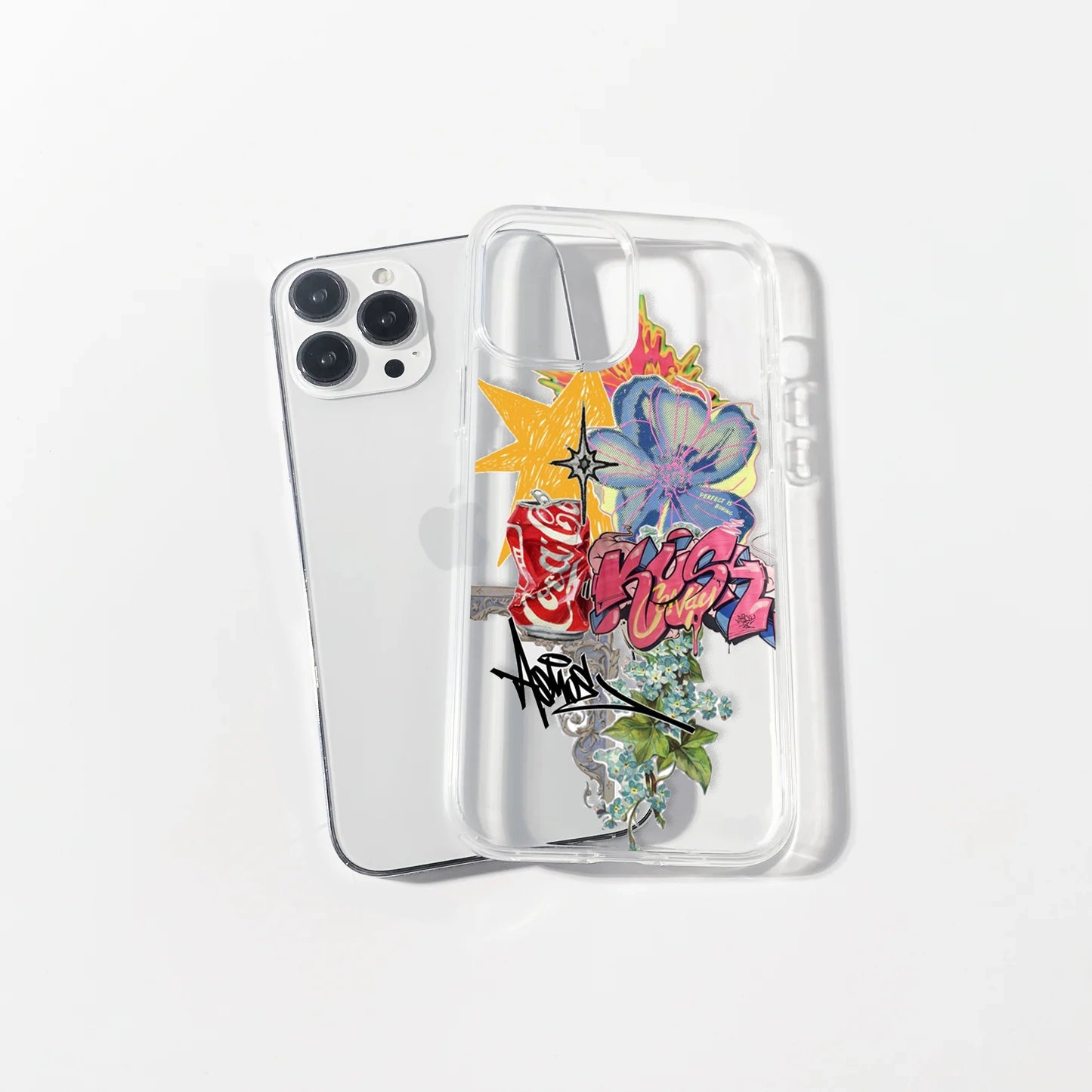 Flower Stickers Case | Silicone Case