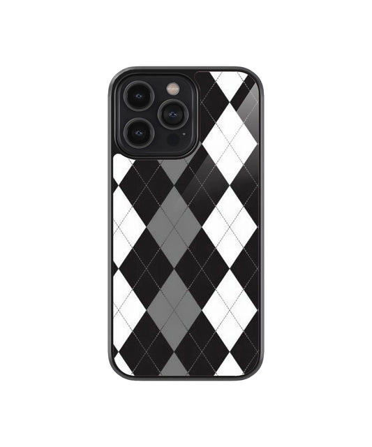 Black&White Argyle Case | Glass Case