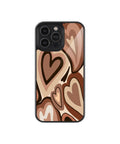 Y2K Little Hearts Brown Case | Glass Case