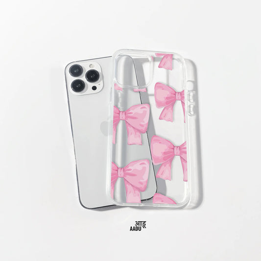 Pink Bow Clear Case | Silicone Case
