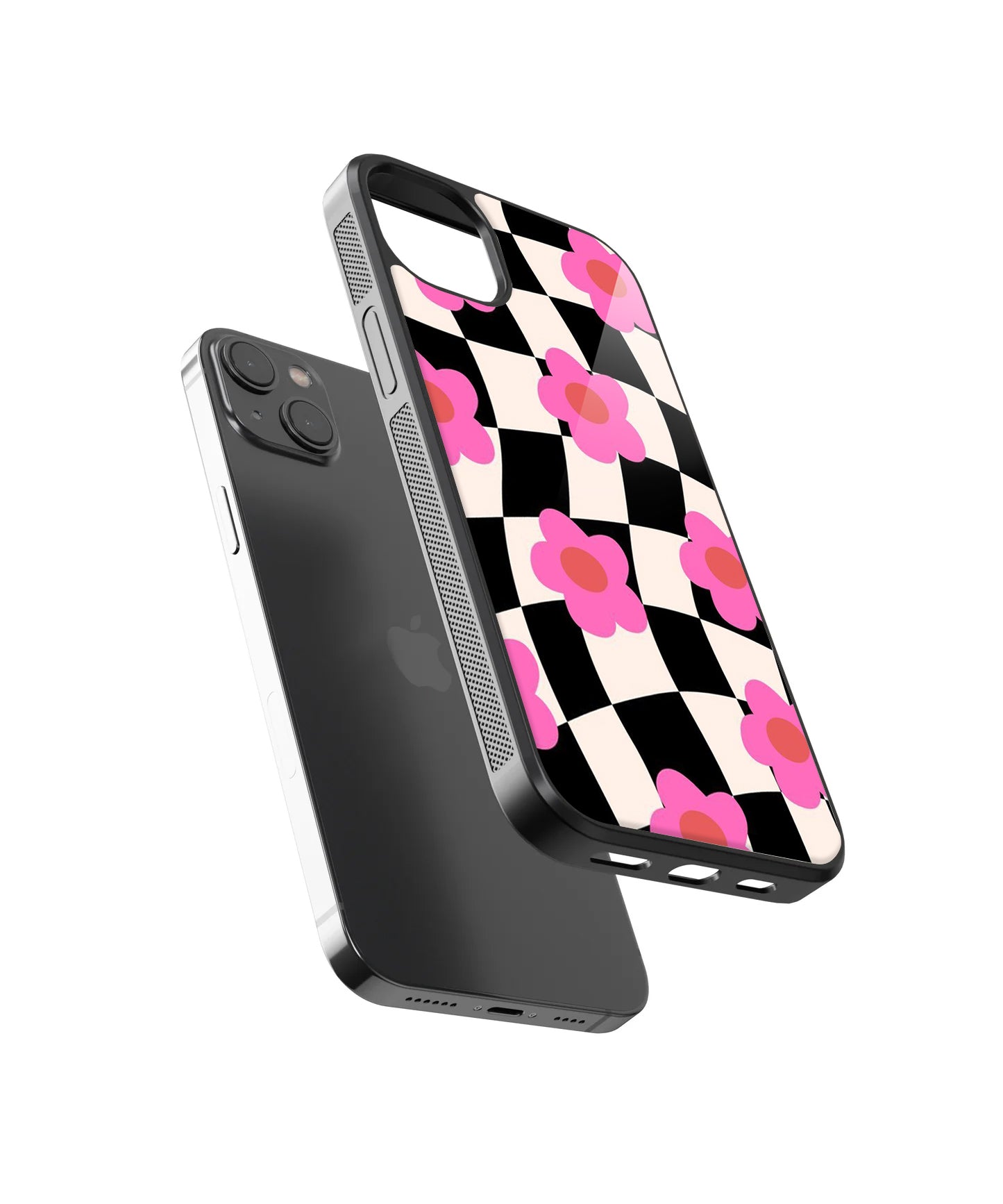 Checkered Flower Case | Glass Case