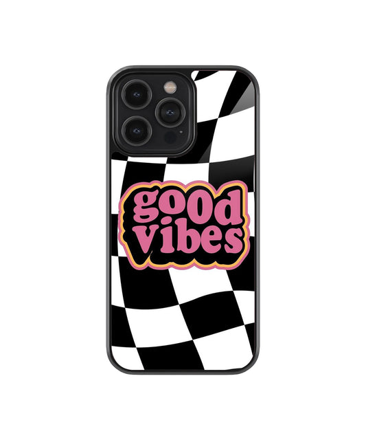 Good Vibes Checkered Case | Glass Case