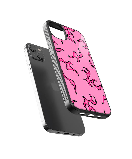 Y2K Retro  Lil Flames Pink Case | Glass Case