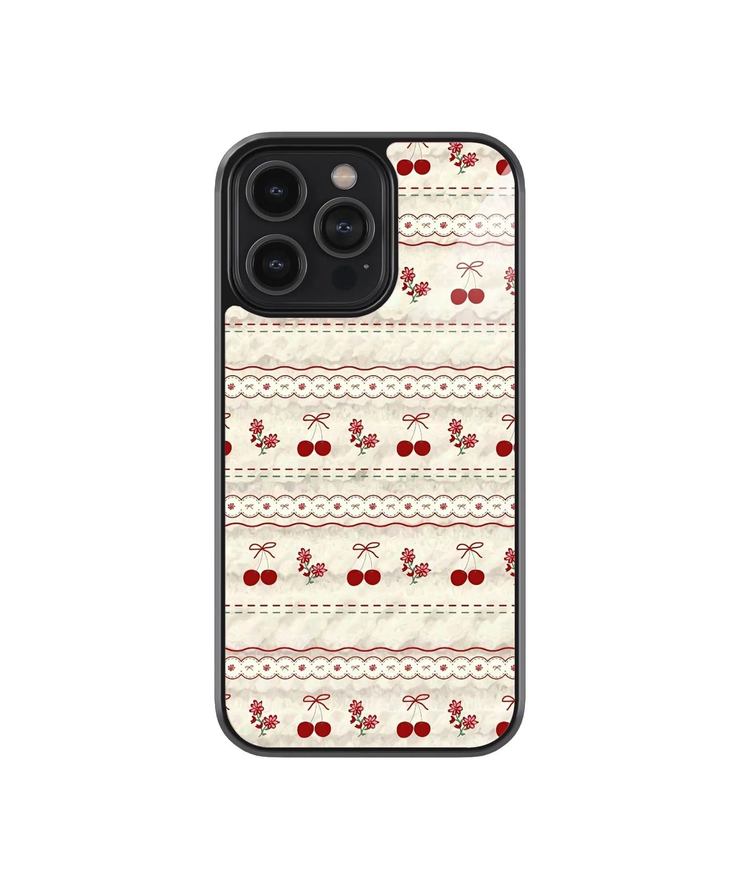 Cherry Embroidery Case | Glass Case