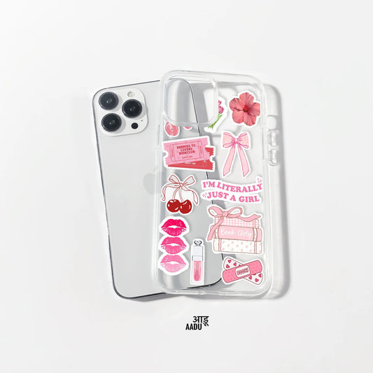 Just a Girl Sticker Case | Silicone Case