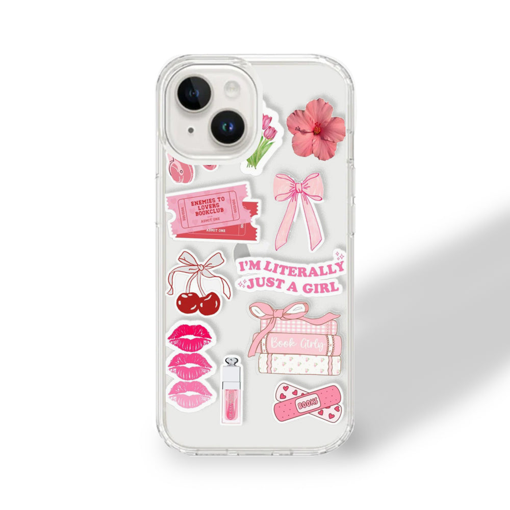 Just a Girl Sticker Case | Silicone Case