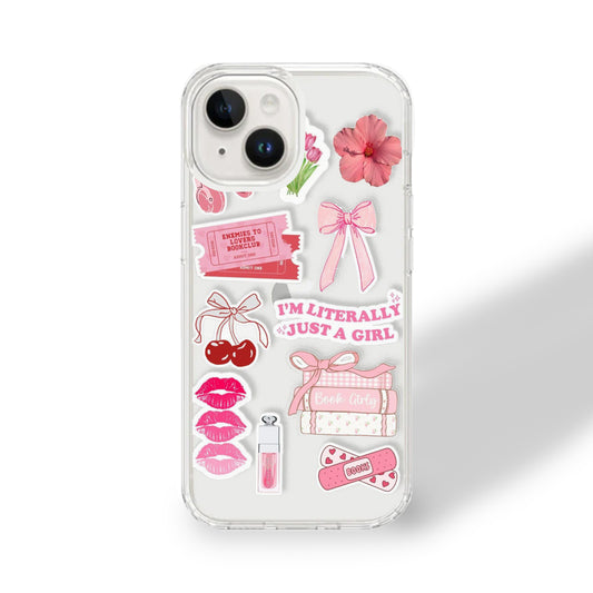 Just a Girl Sticker Case | Silicone Case