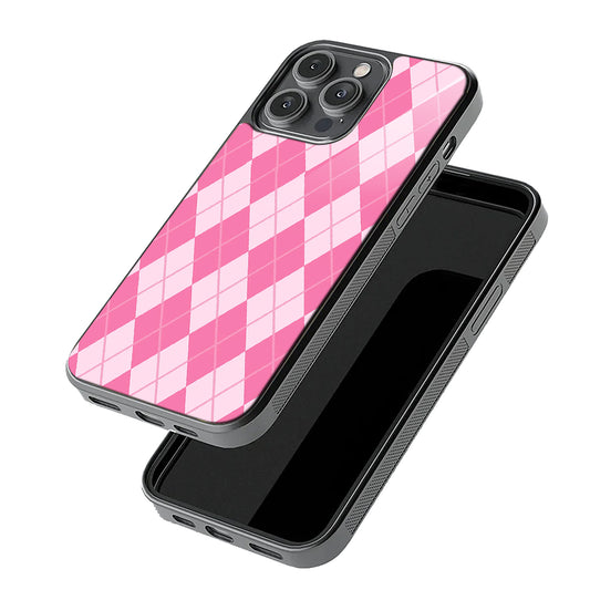 Baby Pink Argyle | Glass Case