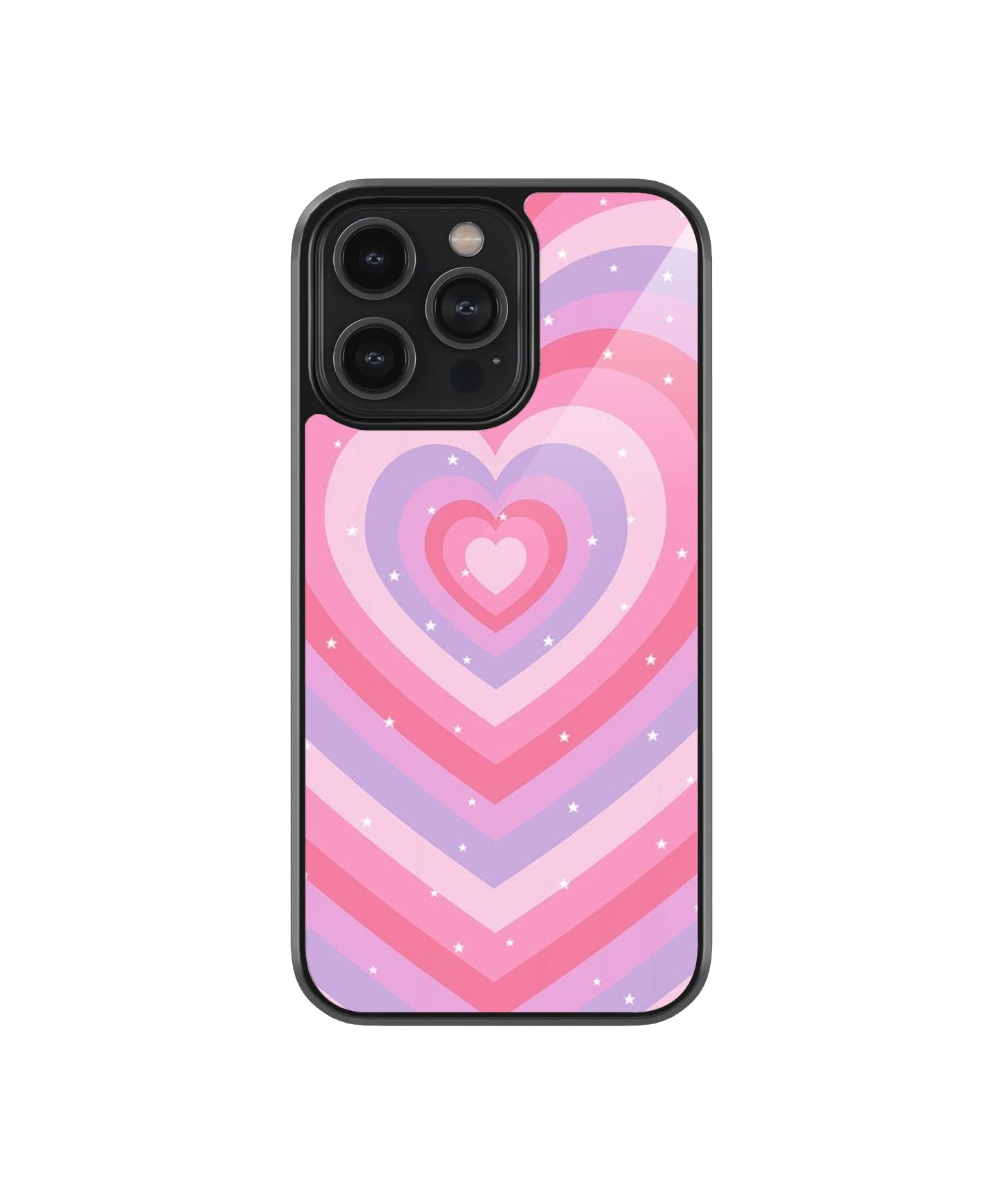 Pink Sparkles Hearts Case | Glass Case