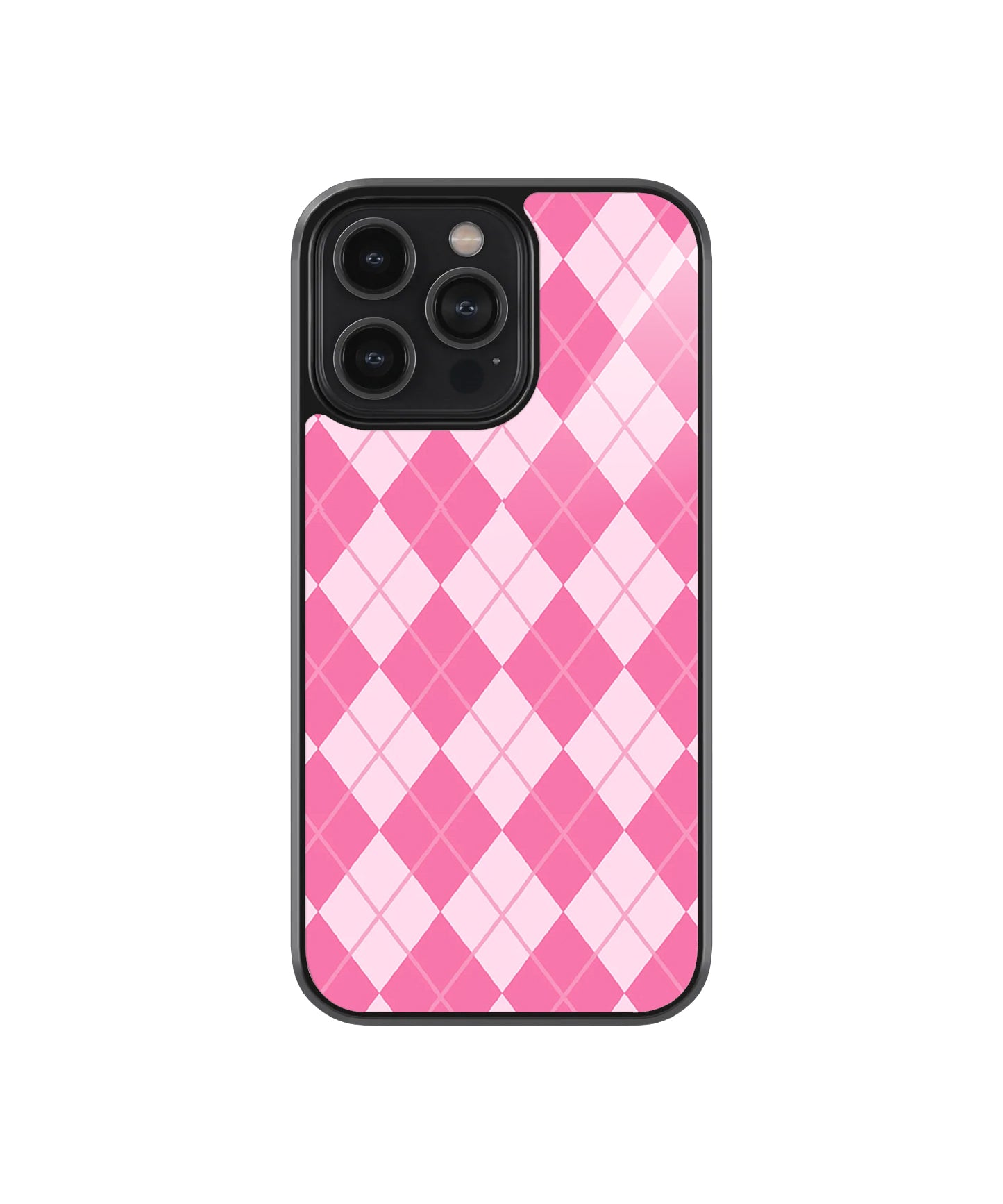 Baby Pink Argyle | Glass Case