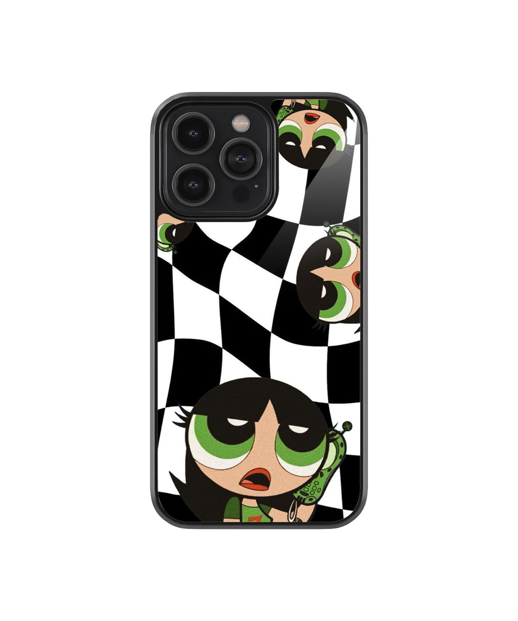 PowerPuff Girls Checkered Case | Glass Case