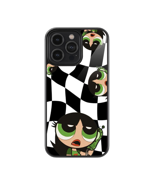 PowerPuff Girls Checkered Case | Glass Case