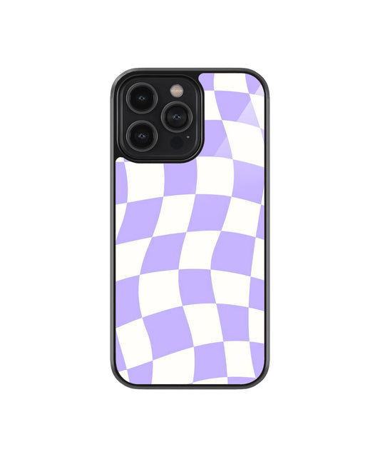 Lilac Checkered Case | Glass Case