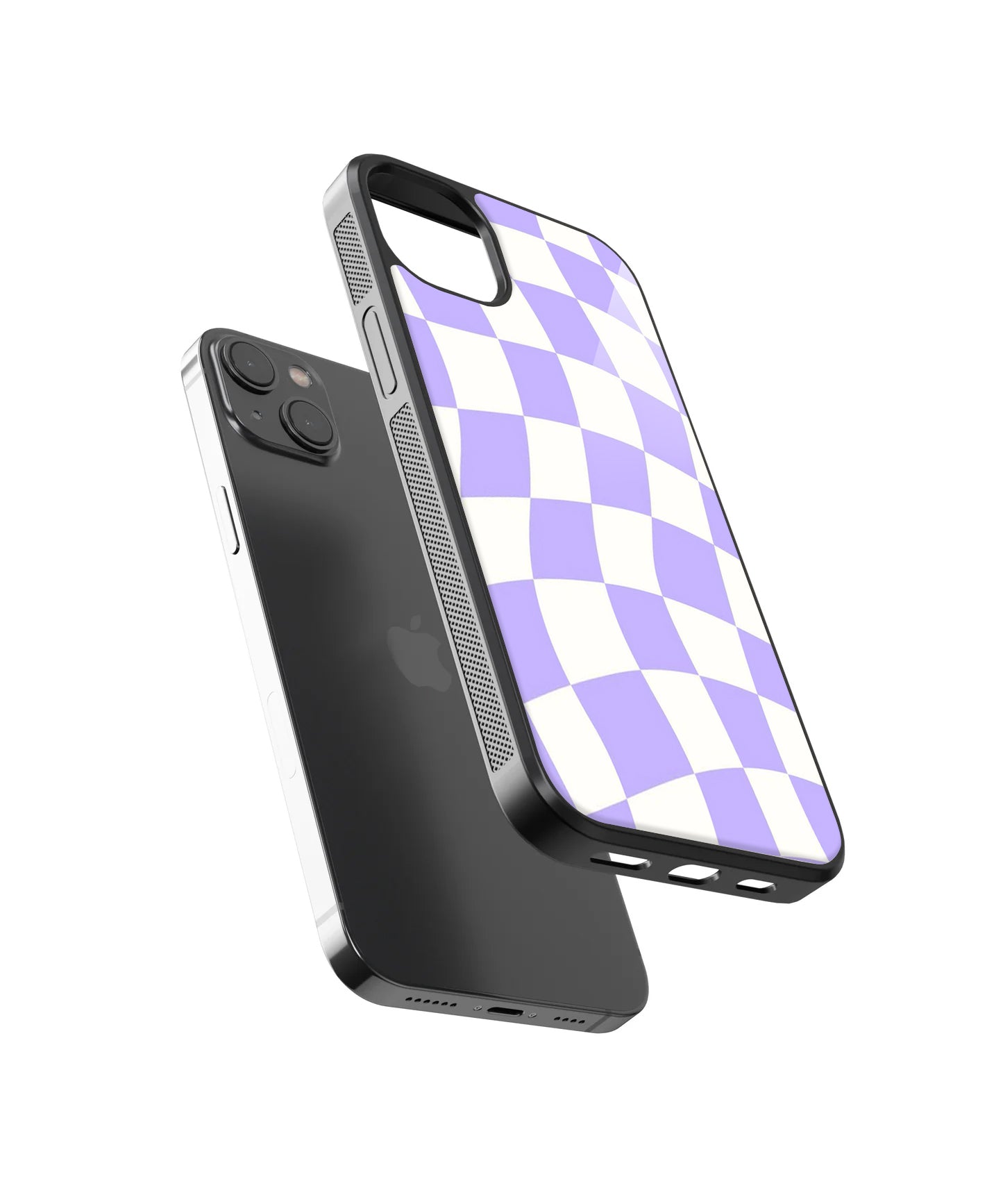 Lilac Checkered Case | Glass Case