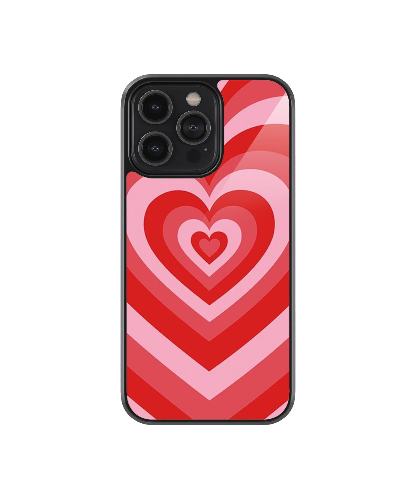 Red Y2K Hearts Case | Glass Case