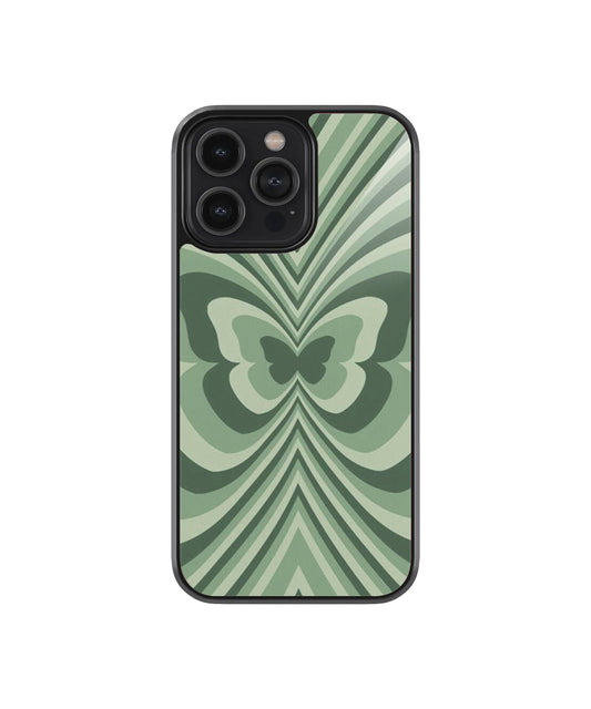 Sage Green Butterfly Case | Glass Case