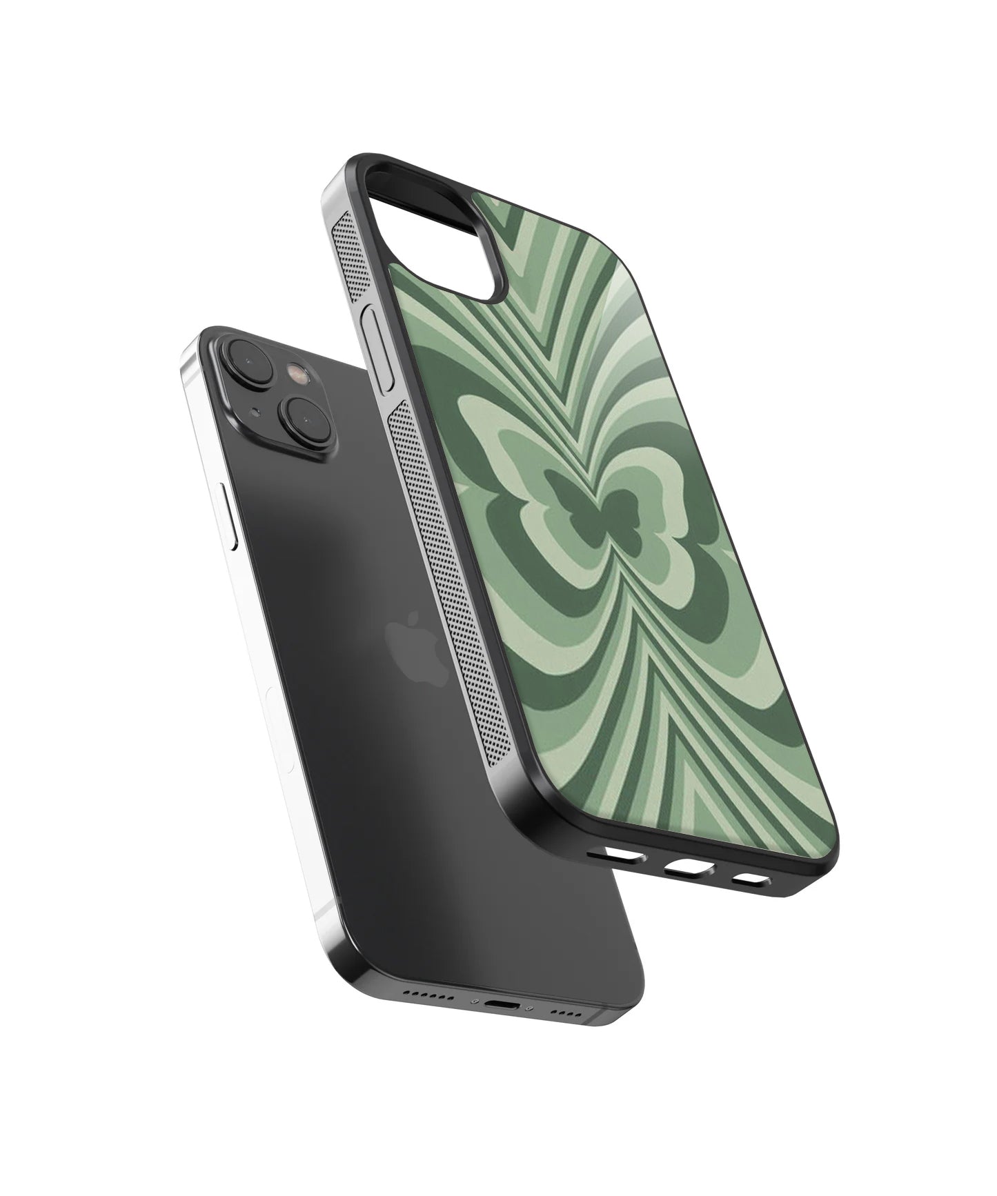 Sage Green Butterfly Case | Glass Case