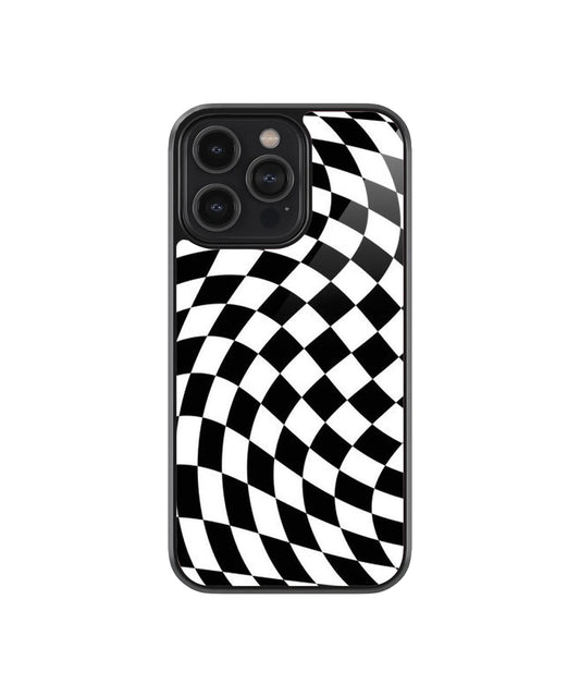 Wavy Checkered Case | Glass Case
