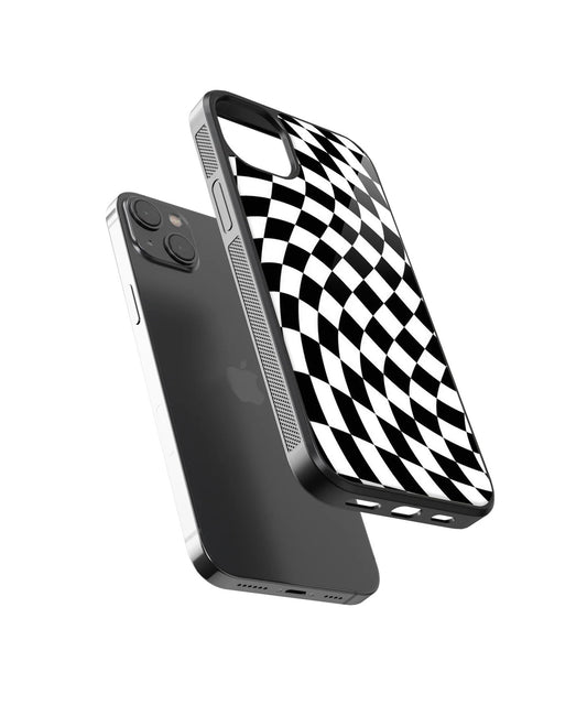Wavy Checkered Case | Glass Case